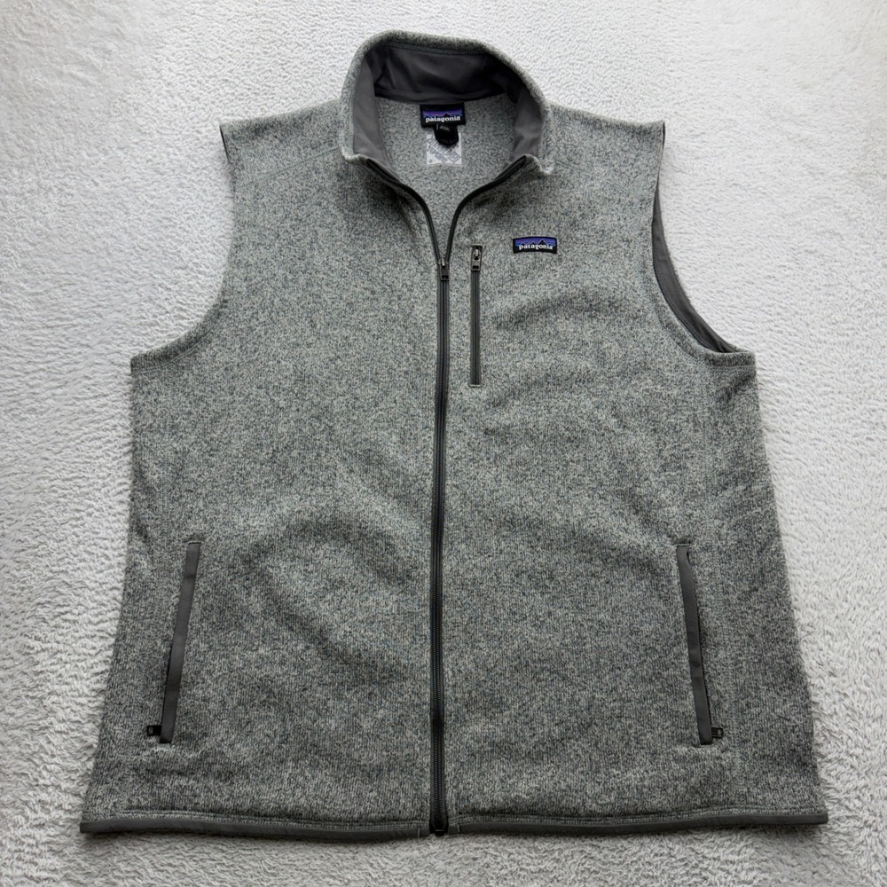 Patagonia Better Sweater Fleece Vest Mens XXL Gray Full Zip Home Depot Logo